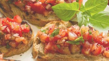 Tomato and basil bruscetta recipe