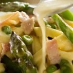 Creamy tagliatelle with pancetta recipe