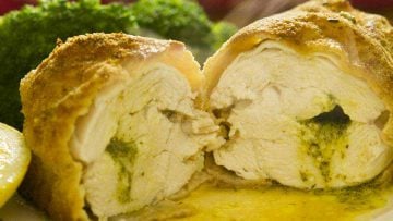 Chicken Kiev with buttery garlic recipe