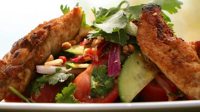 Simple chicken Thai salad