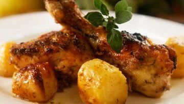 Greek Chicken with Lemon, Garlic and Potatoes
