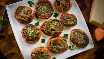 Sweet Potato Parmesan Bakes