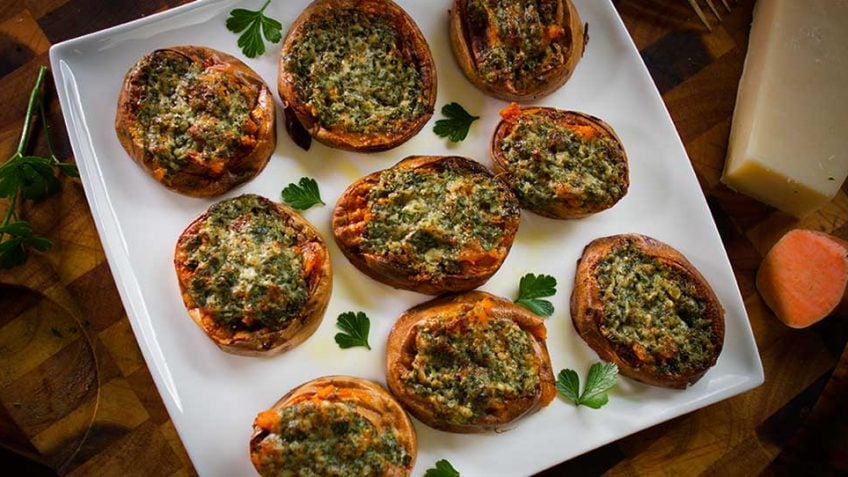 Sweet Potato Parmesan Bakes