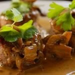 Pork fillet with mushroom sauce