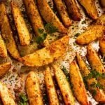 Baked Garlic and Parmesan Potato Wedges