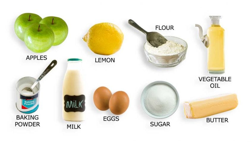 Apple Cake recipe ingredients