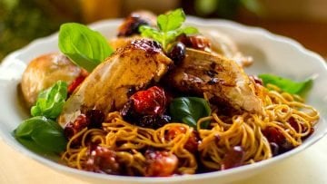 Roast chicken Caramelized vegetables