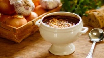 French onion soup vegetarian version