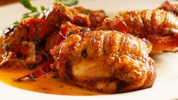 Chicken Scarpariello Braised Chicken With Sausage and Peppers Recipe