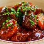 Slow cooked Rich Beef Stew known as Daube Provencale