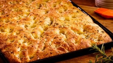 Focaccia with rosemary and sea salt - Italian bread