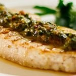 Sword fish grilled with Chimichurri sauce, a healthy recipe