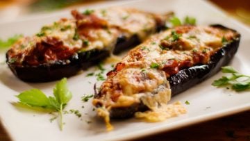 Baked eggplant