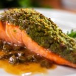 Herb crusted salmon