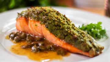 Herb crusted salmon