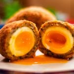 Scotch eggs with Italian sausage