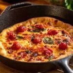 Margherita style pan pizza