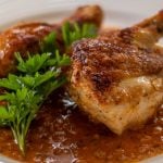 Crispy Chicken in red wine vinegar