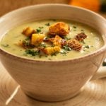 Garlic Soup Italian style with crispy croutons