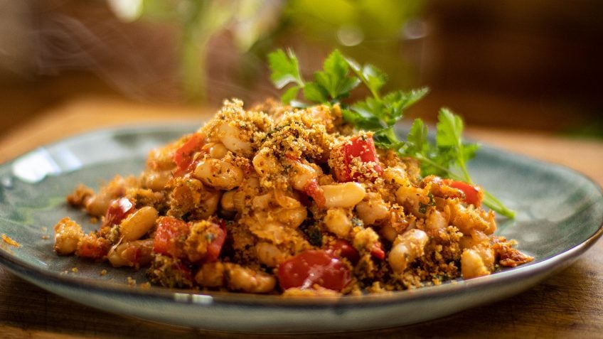 Mediterranean Baked Beans.