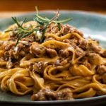 Sausage and Mushroom Fettucine