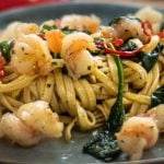 Garlic and Chili Shrimp Linguini