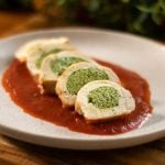 Chicken breast filled with a Goat Cheese and spinach filling