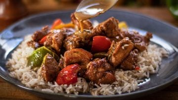 Three Bell Pepper Chicken Stew