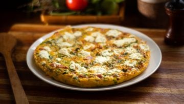 Goat Cheese and Ham Frittata
