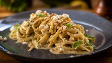 Pesto Pasta with Goat Cheese