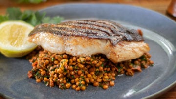 Taste this White Fish with lentils made in 20 minutes!