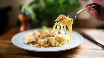 Minute Lemon Salmon Pasta