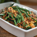 Garlic Green Beans Almondine with Crispy Shallots