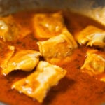 Home made meat ravioli