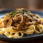 Quick and Easy Beef Stroganoff with Mushrooms Recipe