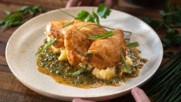 Chicken with Fines Herbs Sauce