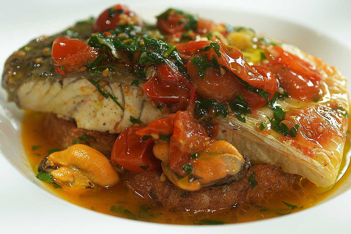 Drizzled with olive oil