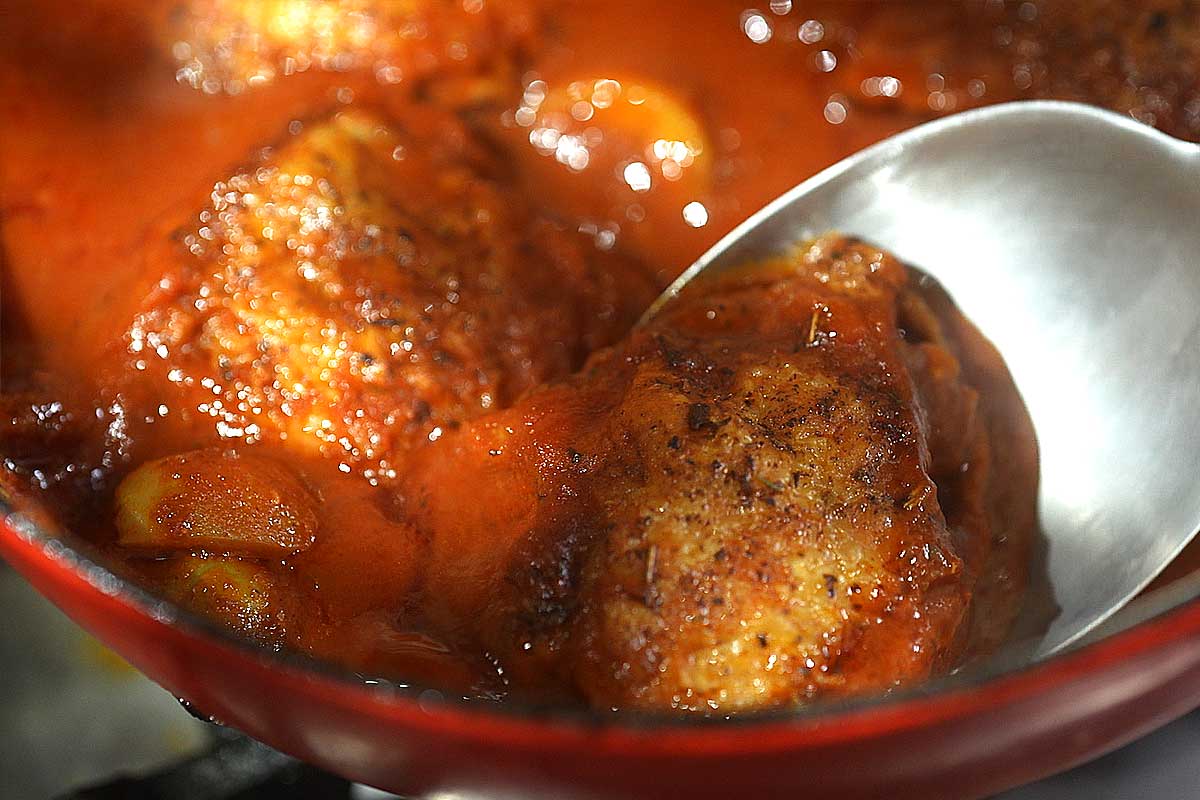 Chicken Thighs Provençal with Olives