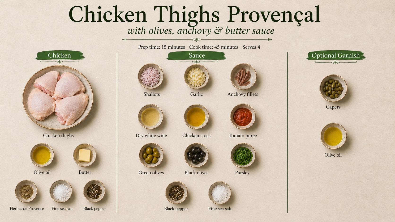 Chicken Provencal Recipe Ingredients