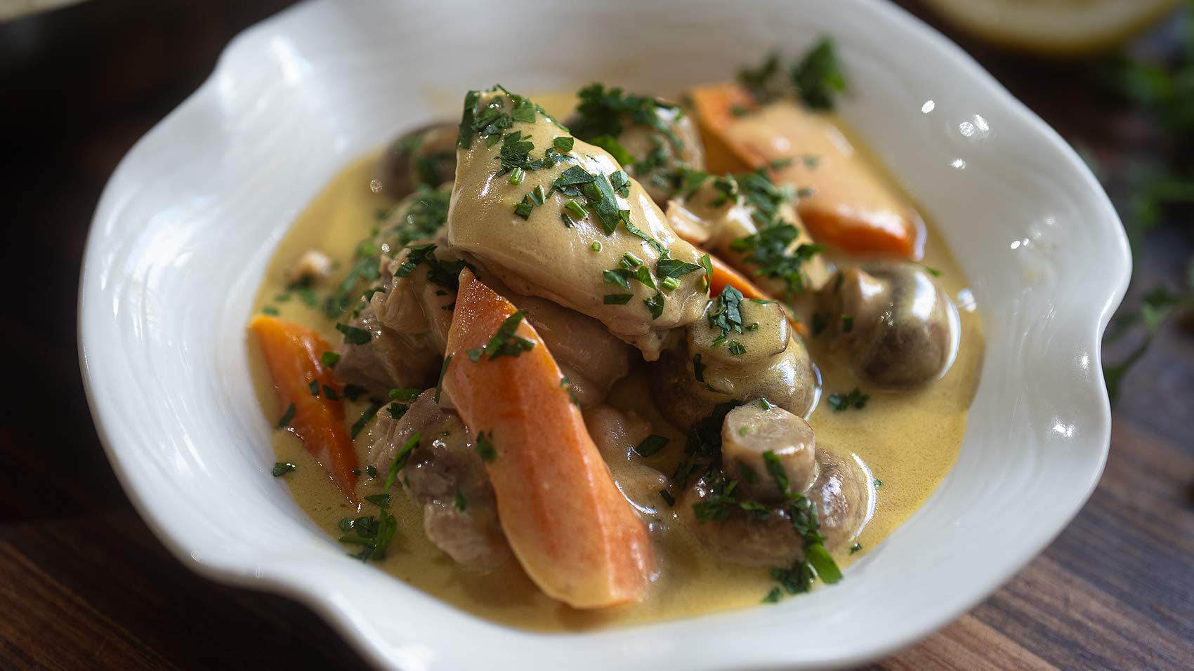 Chicken blanquette for Chefs