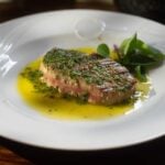 Tonno alla Griglia con Salmoriglio Grilled Tuna Steak with Sicilian Lemon-Oregano Sauce