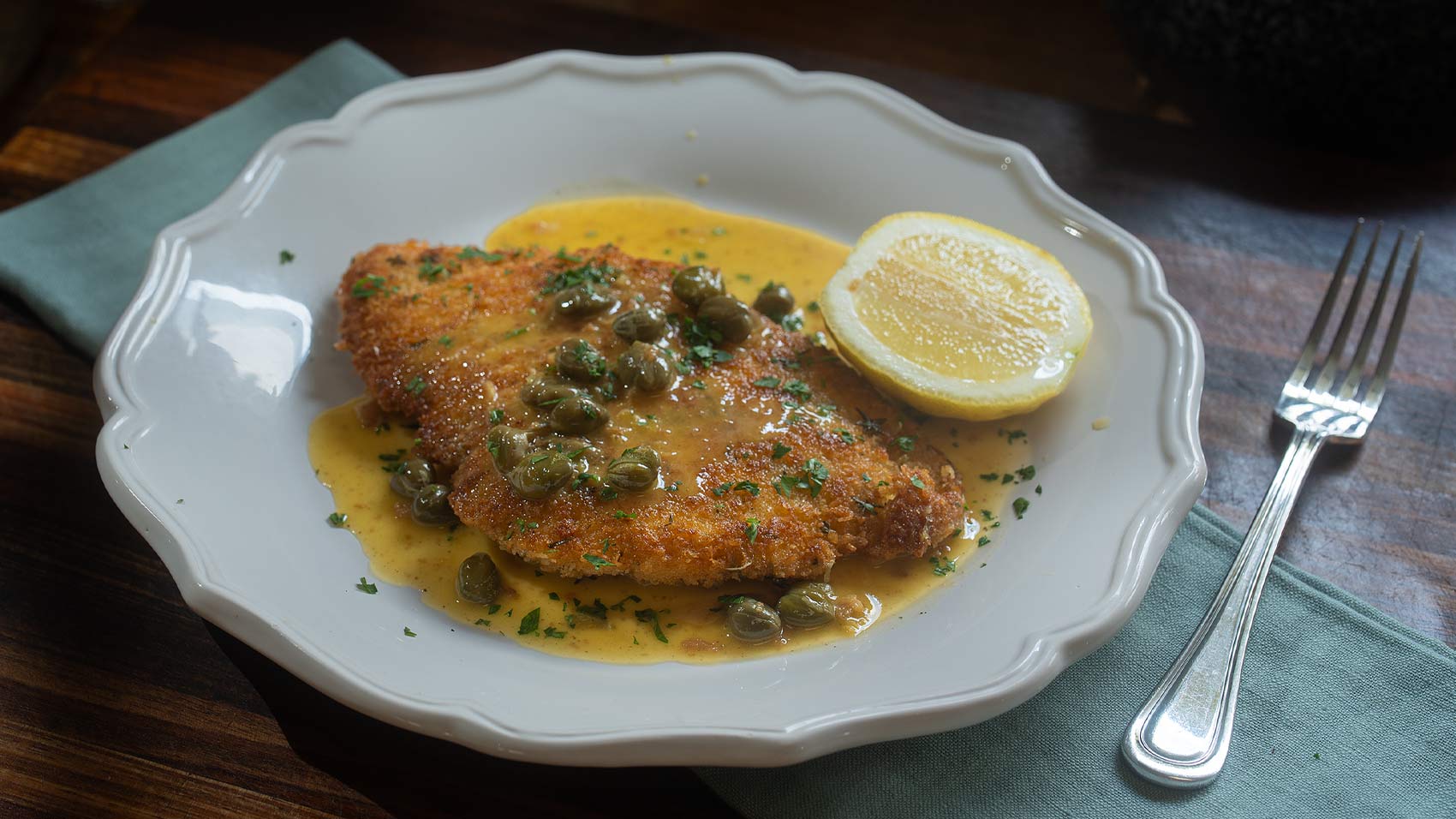 Panko-Crusted Schnitzel Piccata