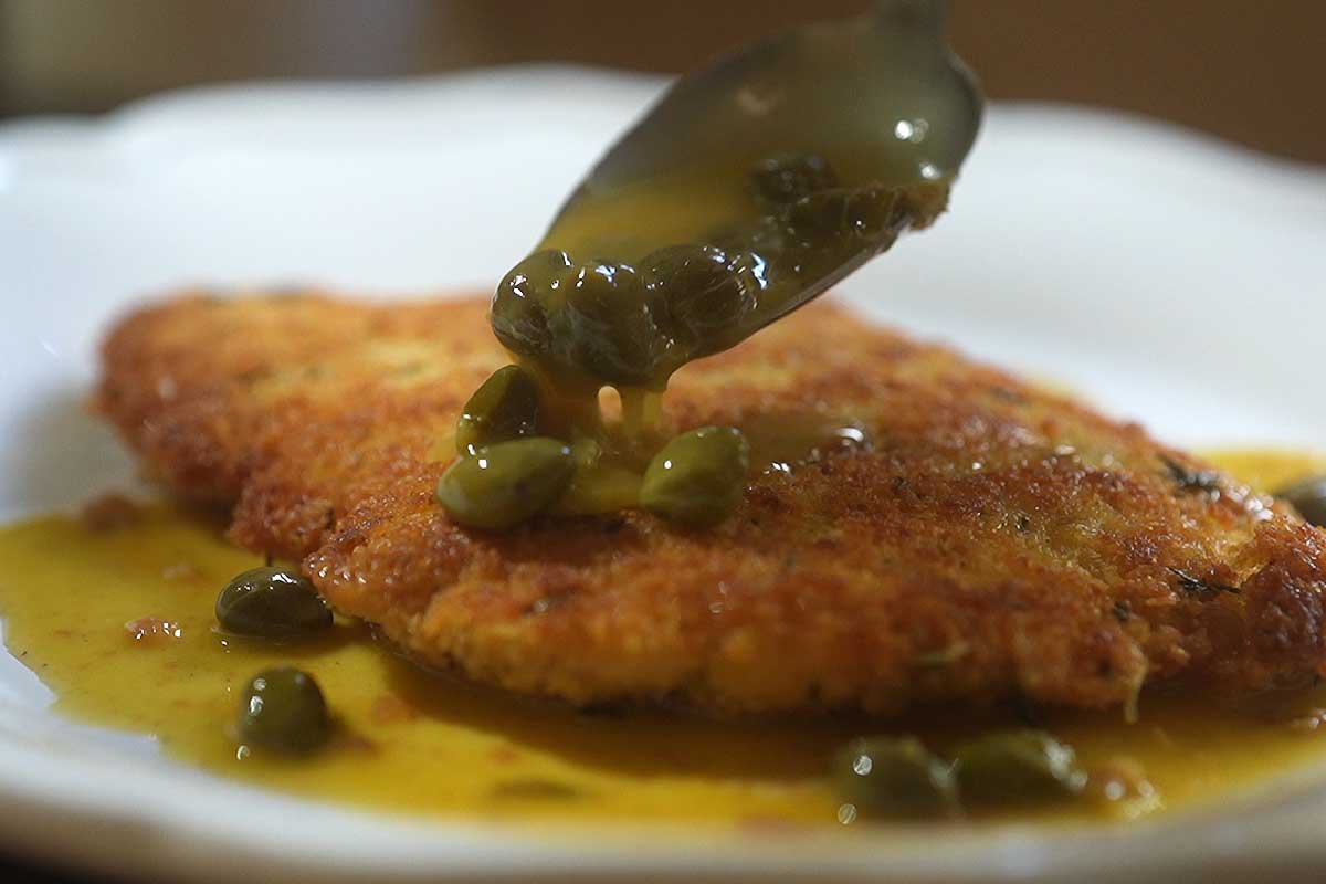 Schnitzel plated