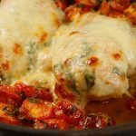 Chicken Calabrese with tomato and cheese
