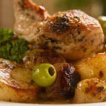 Sicilian chicken recipe with green olives and potatoes