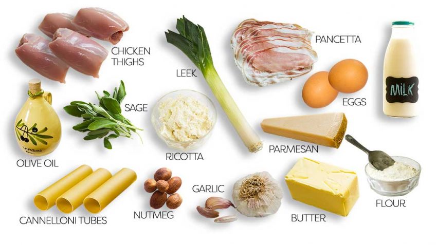 Chicken Cannelloni ingredients