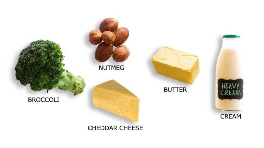 Broccoli Puree with a Cheesy Top