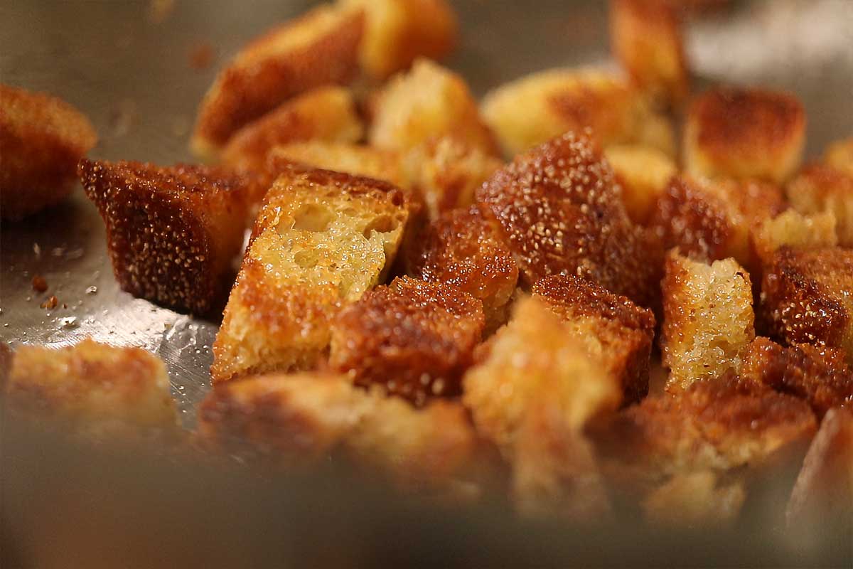 Crispy Croutons for soup