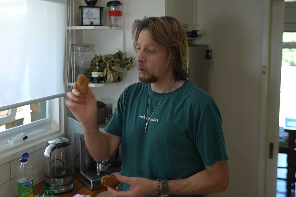 Chef Joel Mielle trying KFC wicked chicken wings