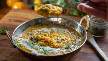 Quick and easy Indian red lentil dahl